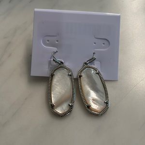 Kendra Scott earrings beautiful mother-of-pearl.. dress up or down worn once !